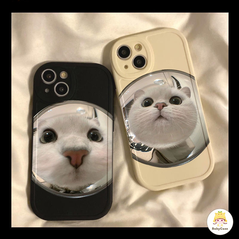 น่ารักน่ารักการ์ตูนแมวหน้ากลม Soft TPU สำหรับ iPhone 11 13 12 14 Pro Max 7Plus 8Plus 7p 8p XR X XS Max SE 2020