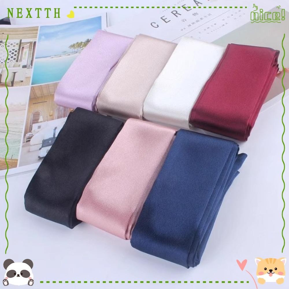 Nextth เข็มขัดริบบิ้น ผ้าไหม สีพื้น ยาว กว้าง คาดเอว ผ้าแฟชั่น ริบบิ้น ผูกปม เชือกผู้หญิง