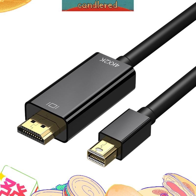 สายเคเบิลหน้าจอ ขนาดเล็ก เป็น HDMI 4K Mini DP เป็น HDMI 6 ฟุต สําหรับ MacBook Air Pro Surface Pro Dock Monitor Projector candlered