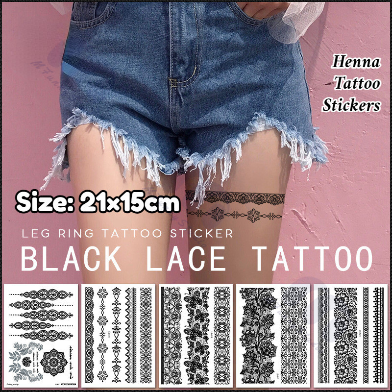 【MF Magic Tattoo】สติกเกอร์รอยสักชั่วคราว ลายเฮนน่า กันน้ํา 3-6 วัน
