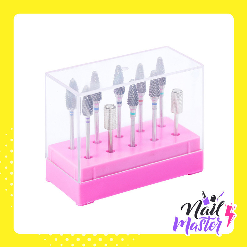 💜 กล่องเก็บหัวเจียเล็บ กล่องใส่หัวเจียเล็บ กล่องใส่หัวเจีย หัวเจียร 7 10หัว