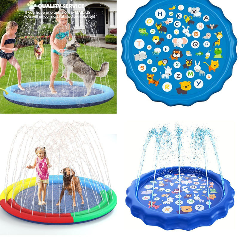 COD💦สระน้ำพุสินค้า ถาดน้ำพุ ปลอดภัยเล่นน้ำ ขนาด170cmกับ100cm - รูปที่ 4