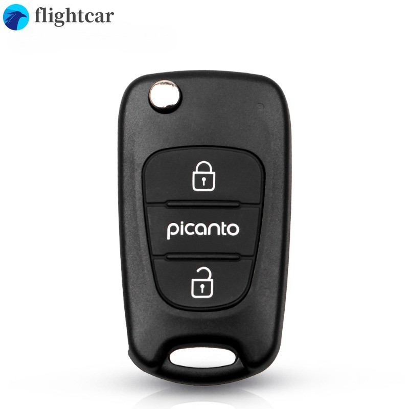 (FT) ใหม่ เคสรีโมตกุญแจ 3 ปุ่ม แบบพับได้ สําหรับ KIA Picanto