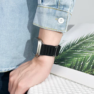 ผ้าอัลไพน์ลูปไนลอนสมาร์ทนาฬิกาสายนาฬิกาสำหรับแอปเปิ้ลนาฬิกา Smart Watch Ultra/SE 3 49มม Series 11 10 9 8 7 46มม 44 40มม
