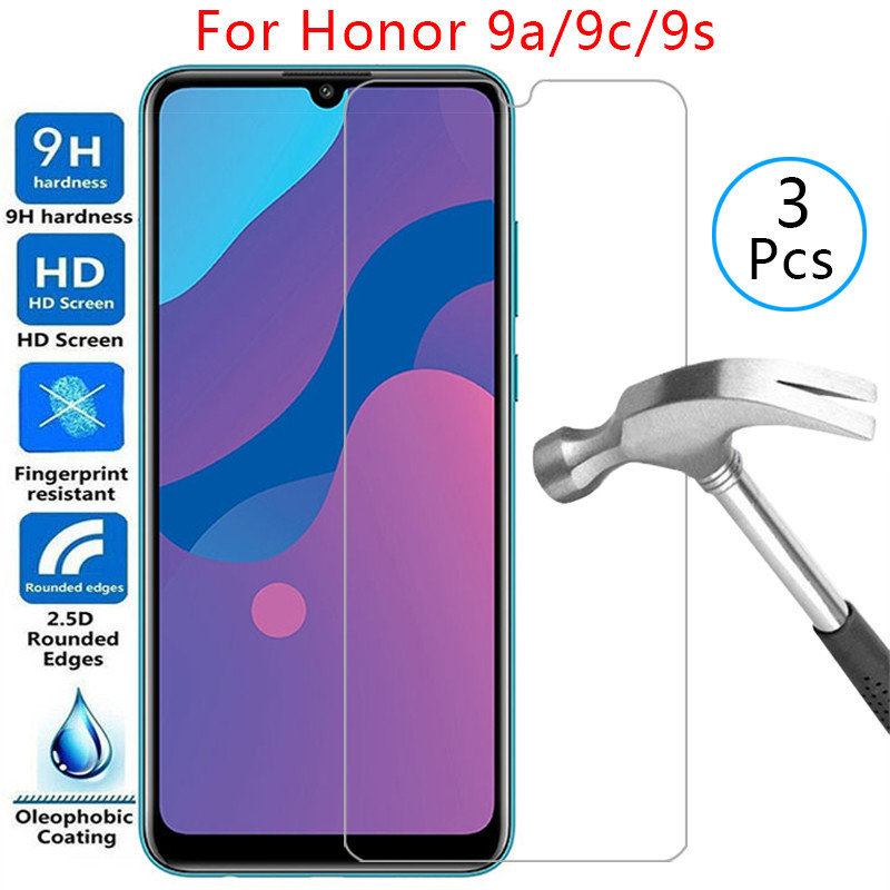 สําหรับ huawei honor 9a 9c 9s ฝาครอบกระจกนิรภัยบน honor9a honor9c honor9s 9 CS a9 c9 s9 โทรศัพท์ coq
