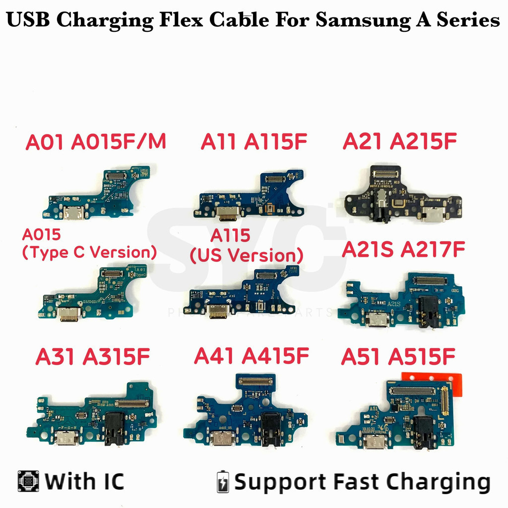 บอร์ดเชื่อมต่อสายชาร์จ USB คุณภาพดี สําหรับ Samsung A01 A11 A21 A21S A217F A31 A41 A51 A71 1 ชิ้น