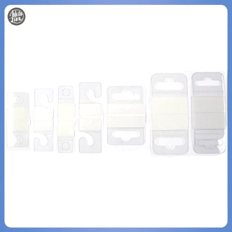 Wl| ใหม่ ตะขอแขวนกระเป๋า กล่องสินค้า ป้ายแท็ก PVC 100 ชิ้น