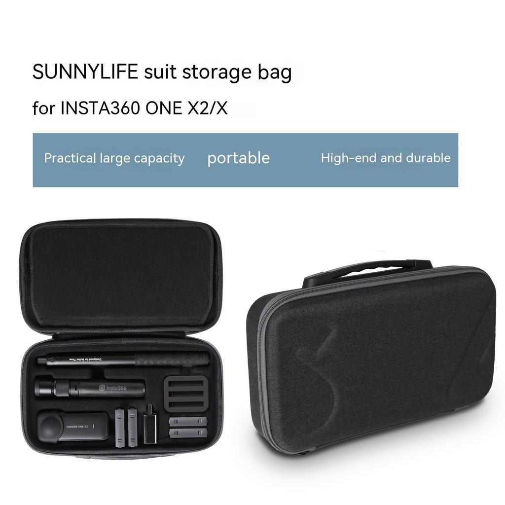 Sunnylife ชุดกระเป๋าเก็บกระสุนเวลา อุปกรณ์เสริม สําหรับ Insta360 ONE X2 X