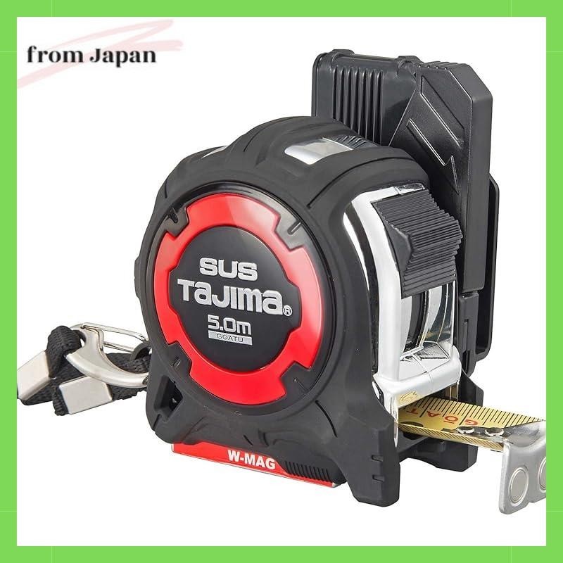 Tajima Convex Rigid Stainless Steel Tape 5m x 25mm Rigid Saf-G Stenlock Double Mag 25 GASFGSLWM25-50