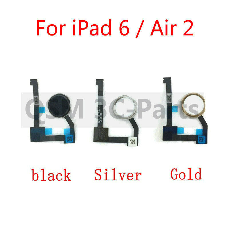 เครื่องสแกนลายนิ้วมือ ปุ่มโฮม เมนู ID เซ็นเซอร์ย้อนกลับ สายแพ สําหรับ iPad 6 / Air 2