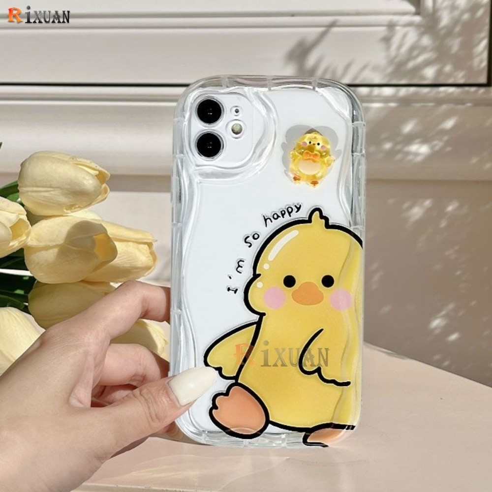 เคสโทรศัพท์มือถือแบบนิ่ม ลายเป็ดน้อย 3D สีเหลือง พร้อมตุ๊กตา สําหรับ Redmi Note 13 Pro 13C 12 A2 A1 12C 10 10C 10A 9C 9A 9T Note 12 Pro 11 11S Note10 10s Poco X5 5G M3 X3 C40 C55 Rixuan - รูปที่ 3