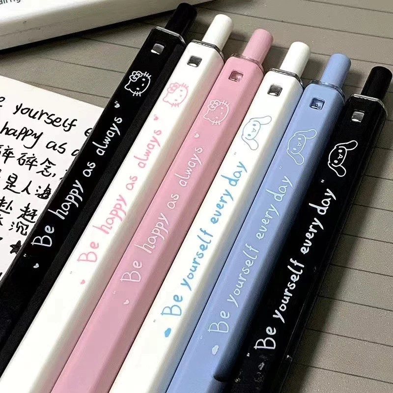 ปากกาเจลสีดํา 0.5 มม. เหมาะสําหรับลายการ์ตูนน่ารักของนักเรียน