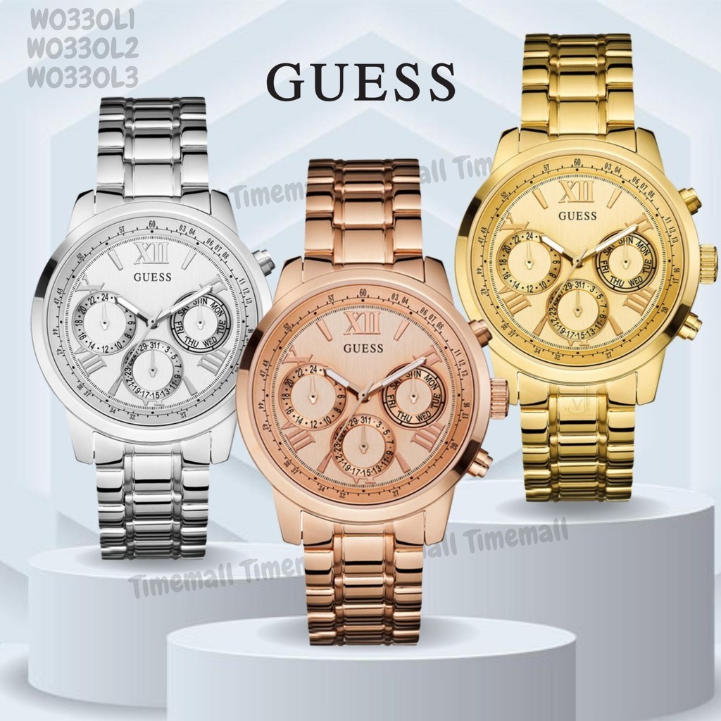 TIME MALL นาฬิกา Guess OWG380 นาฬิกาข้อมือผู้หญิง นาฬิกาผู้ชาย แบรนด์เนม Brandname Guess Watch รุ่น GW0033L3