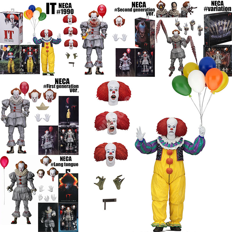 Pennywise ฟิกเกอร์ NECA IT Action Figure 1990 Old Ver. โมเดลฟิล์มสยองขวัญ สําหรับตกแต่งห้อง