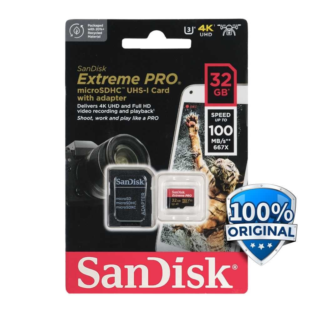 Sandisk MicroSD Extreme Pro A1 V30 UHS-1 (100MB/s) - SDSQXCG