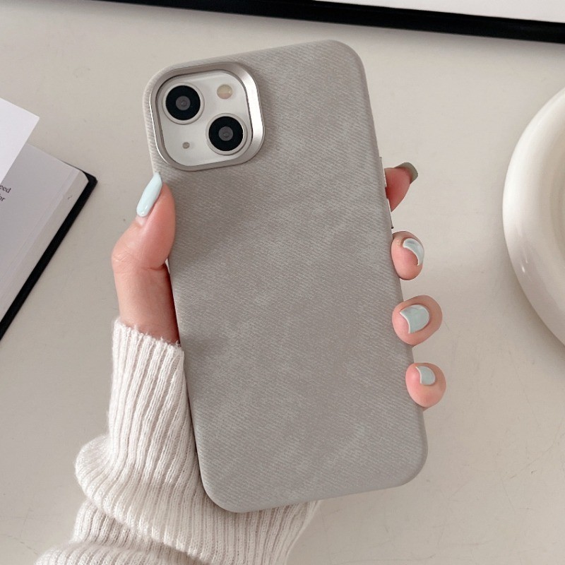 Hoce หรูหรา superfine fibre แม่เหล็กหนังเคสโทรศัพท์สําหรับ iphone 16 15 14 12 13 pro max 15 PLUS 14 PLUS ขนาดใหญ่รูกันกระแทก