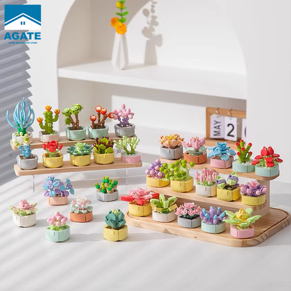 ตัวต่อดอกไม้ ช่อดอกไม้ DIY ของเล่น ของขวัญที่ดีที่สุดสำหรับเด็ก เสริมทักษะจินตนาการ