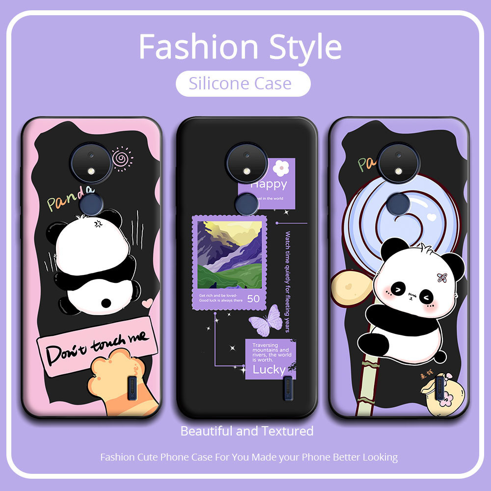 เคสซิลิโคนนิ่ม ลายแพนด้าน่ารัก สําหรับ Nokia C21 Plus C20 C10 C30 C31 Nokia C200 C01 2nd Edition