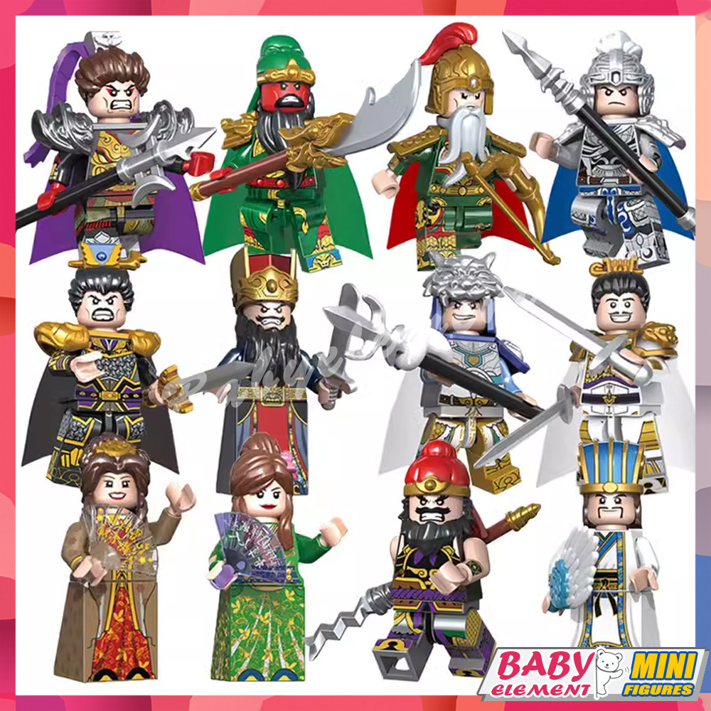บล็อกตัวต่อ รูปม้า และเสือ Zhao Yun and Five Tiger Generals Mount Ancient War Horse Red Rabbit ของเล่นสําหรับเด็ก