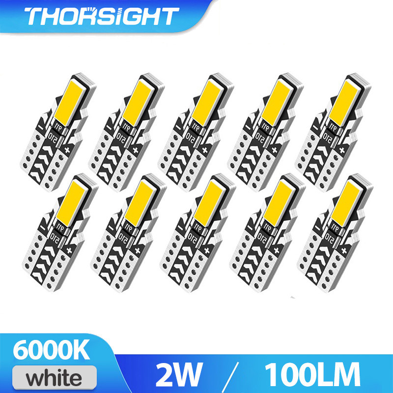Thorsight x Novsight หลอดไฟ T10 Led 7020 Chip 6000K สําหรับติดตกแต่งภายในรถยนต์ 10 ชิ้น