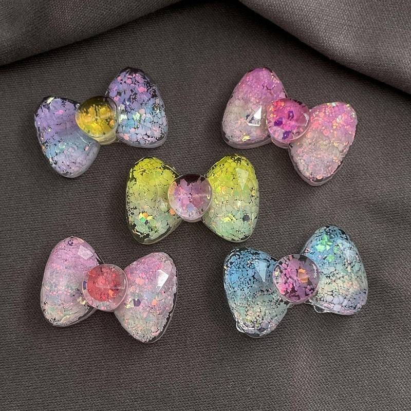Bowtie สไตล์ AB กาวเรซิ่น Jibz Cro รองเท้า Charm DIY น่ารักเรซิ่นเครื่องประดับอุปกรณ์เสริม DIY เคสโทรศัพท์ Patch Beach รองเท้าตกแต่ง