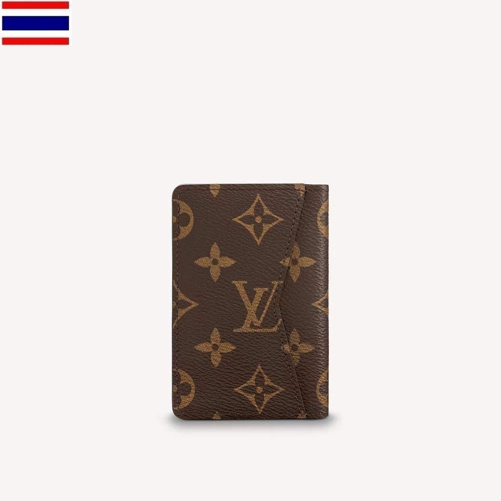 Louis Vuitton หลุยส์วิตตอง Pocket Money Clip/กระเป๋าตังค์หลุยส์วิตตอง/กระเป๋าใส่เหรียญ/กล่องใส่บัตร/ผู้ชาย/ของแท้100% T8