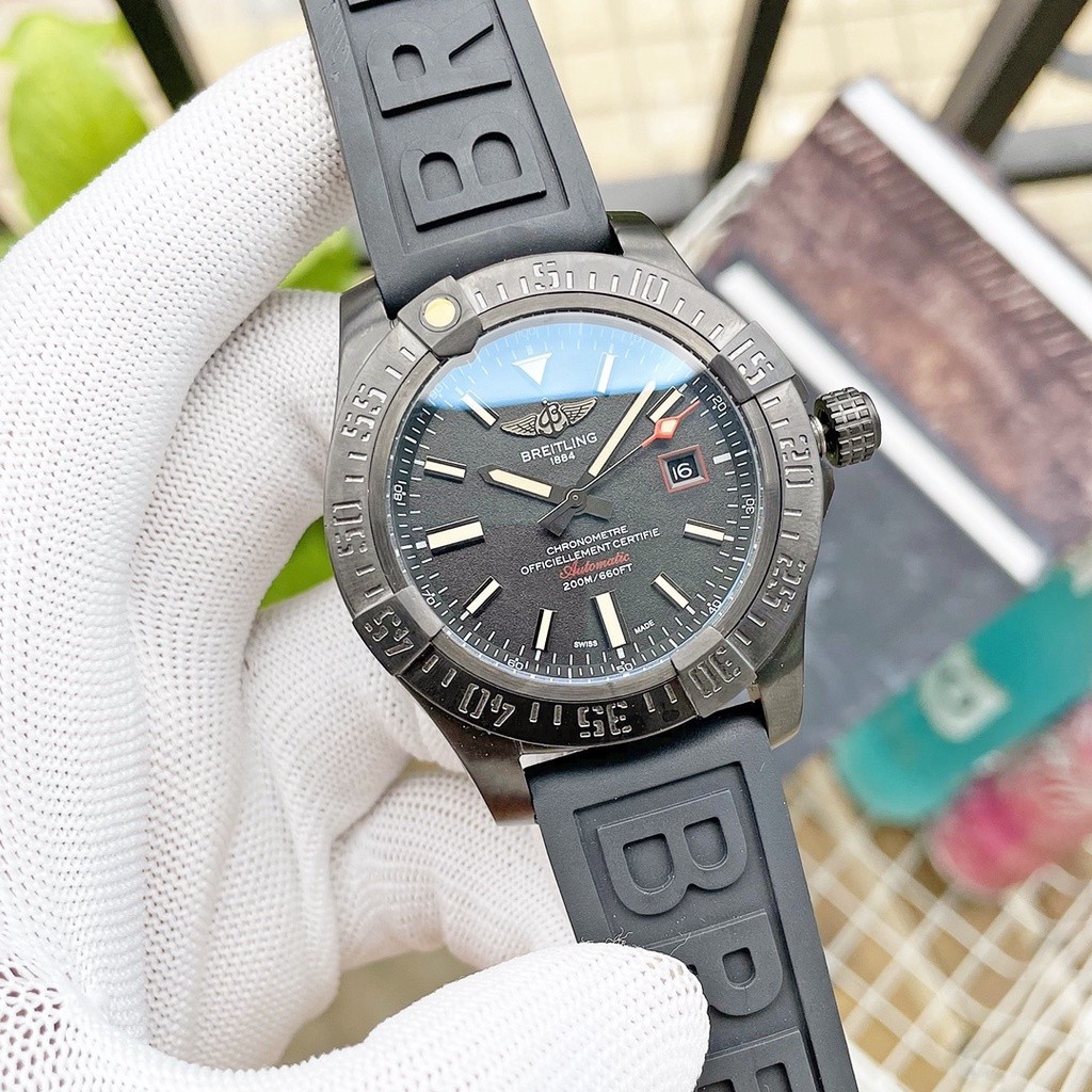 Breitling Avengers Series นาฬิกาข้อมืออัตโนมัติ สายเทปโอ๊ค สําหรับผู้ชาย 43x13 มม.