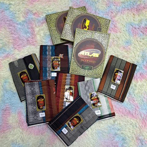 โสร่ง ATLAS รุ่น JACQUARD Songket เนื้อผ้าคอตตอน 100% (ยกดอก) รหัส ATA32