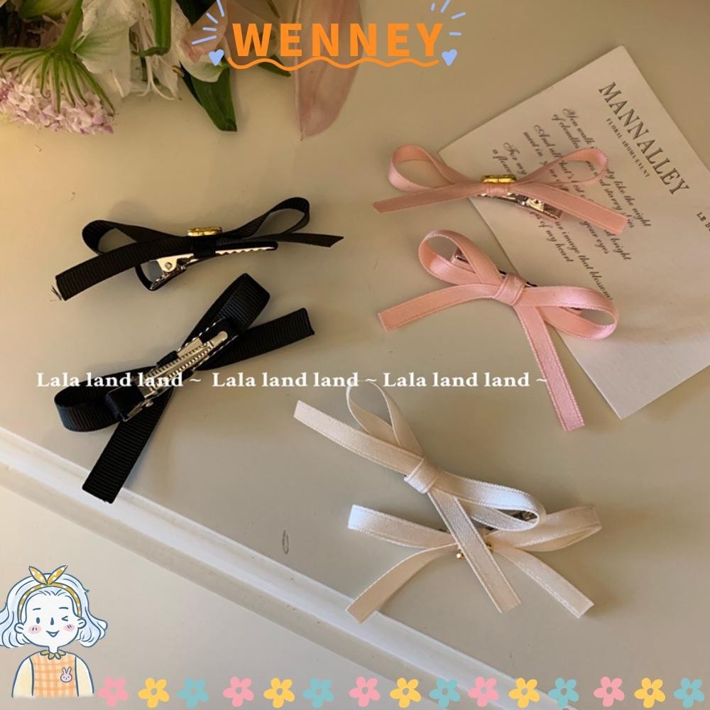 Wenney กิ๊บติดผมโบว์ ริบบิ้นบัลเล่ต์ หวานแหวว โบ กิ๊บติดผม แฟชั่น มินิ คว้า เครื่องประดับผม ผมหน้าม้า คลิป เด็กผู้หญิง 2 ชิ้น