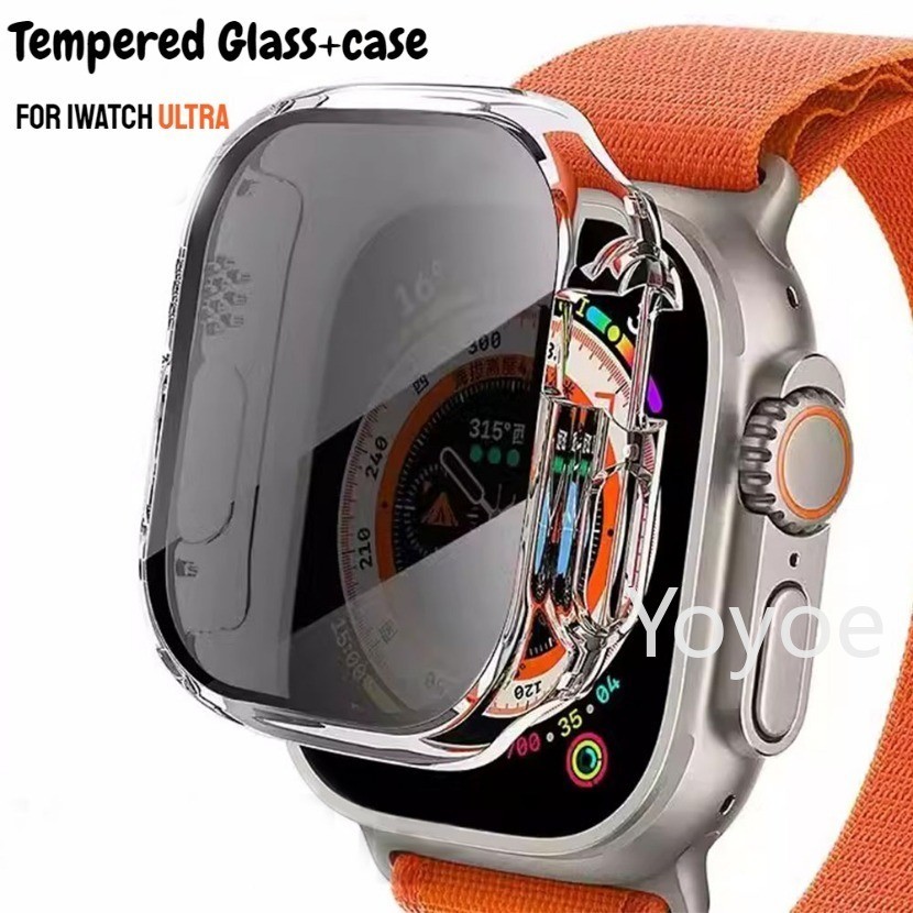 ฟิล์มกระจกนิรภัยกันรอยหน้าจอ PC 45 มม. 44 มม. 40 มม. 41 มม. สําหรับ Apple Watch Ultra 2 49 มม. 9 8 7 6 5 SE 4 3