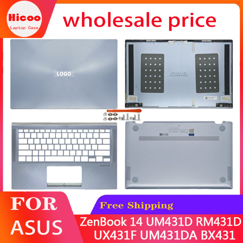 แล็ปท็อปใหม่ปกหลัง LCD/Palmrest บน/ด้านล่างสําหรับ ASUS ZenBook 14 UM431D RM431D UX431F UM431DA BX43