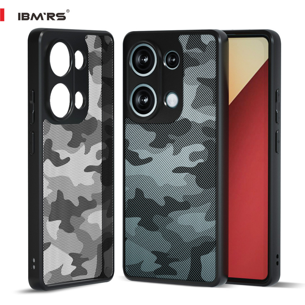 Ibmrs เคสโทรศัพท์มือถือแบบใส ผิวด้าน ลายพราง สําหรับ redmi note 13 Pro 4G Poco M6 Pro 4G