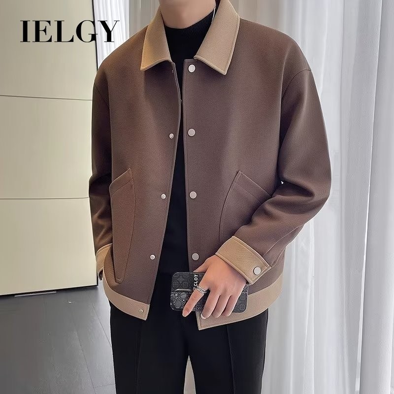 IELGY เสื้อแจ็คเก็ตผู้ชายฤดูใบไม้ร่วงและฤดูหนาวเสื้อแจ็คเก็ตใหม่ Casual All-match Top