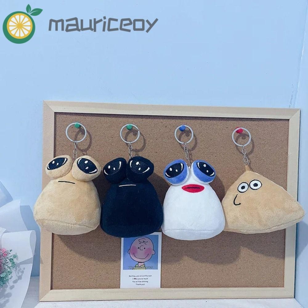 Mauriceoya พวงกุญแจ จี้ตุ๊กตาการ์ตูนสัตว์ Pou My Pet Alien Pou ขนาด 10 ซม. สําหรับห้อยกระเป๋า