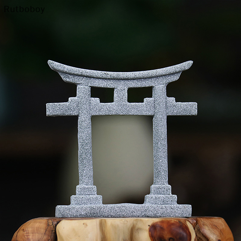 [Rut] Torii ประตูหินทรายจําลอง ขนาดเล็ก สไตล์ญี่ปุ่น สําหรับตกแต่งตู้ปลา สวน ศาลเจ้า สวนภูมิทัศน์ COD ราคา ถูกที่สุด ดีลบีเคเค