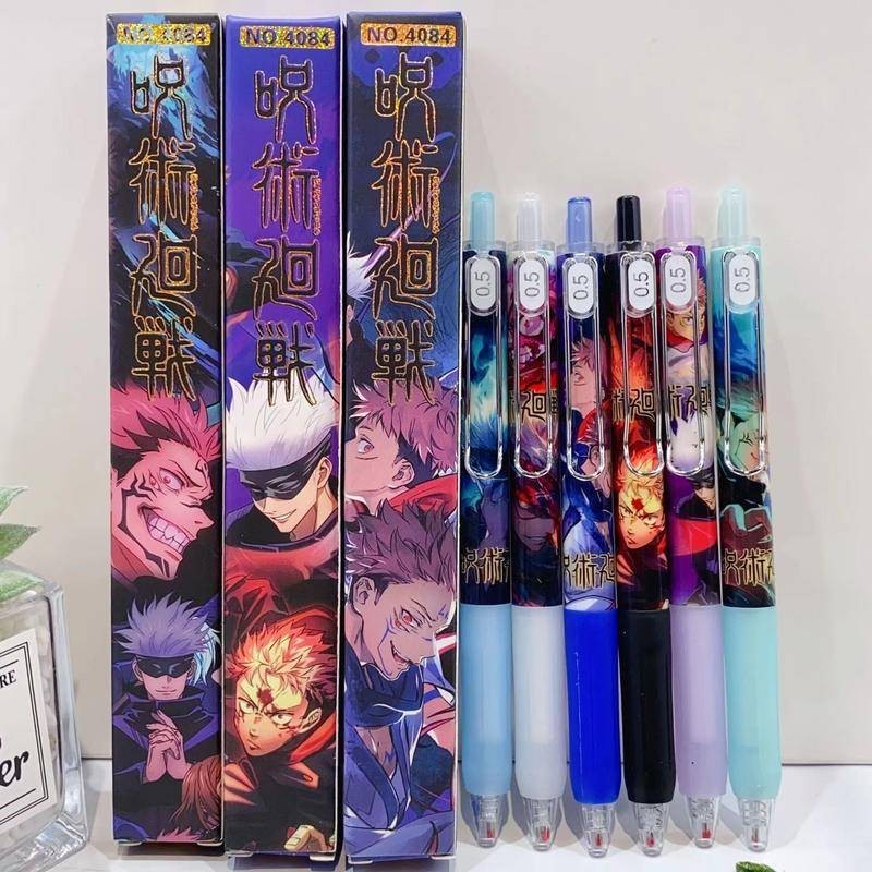 ปากกาเจลลูกลื่น ลายการ์ตูนอนิเมะ Jujutsu Kaisen Gojou Satoru Itadori Yuuji Fushiguro Megumi Ryoumen Sukuna Getou Suguru น่ารัก สุ่มสี ของขวัญวันเกิด สําหรับโรงเรียน 1 ชิ้น