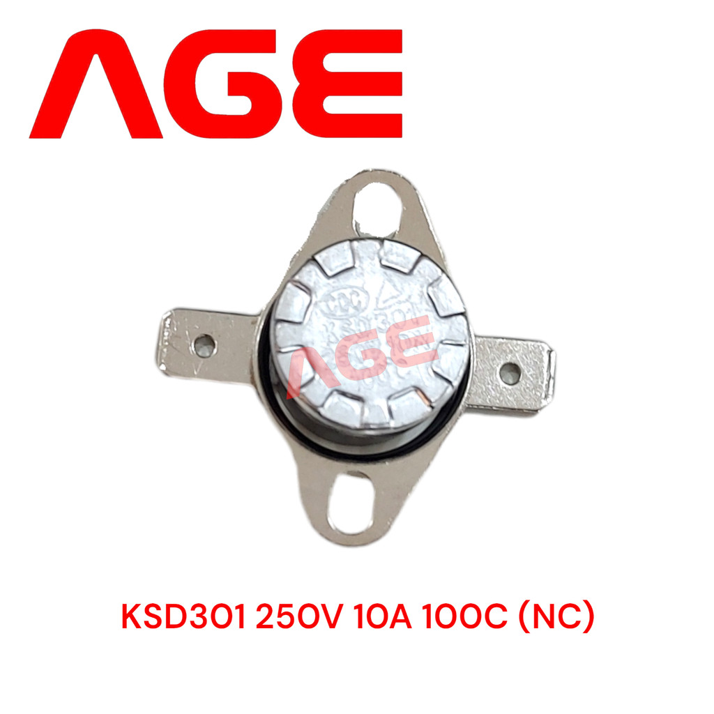 KSD301 เทอร์โมสตัท 250V 10A 100C (NC Type)