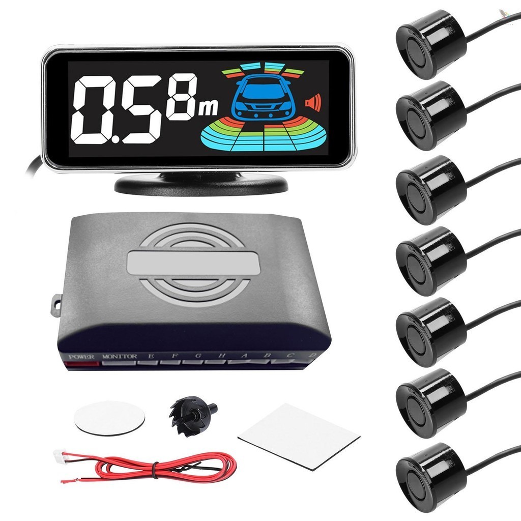 Tfreth ระบบเซนเซอร์ถอยหลังจอดรถยนต์ พร้อมเซนเซอร์จอดรถ 8 ตัว หน้าจอ LCD