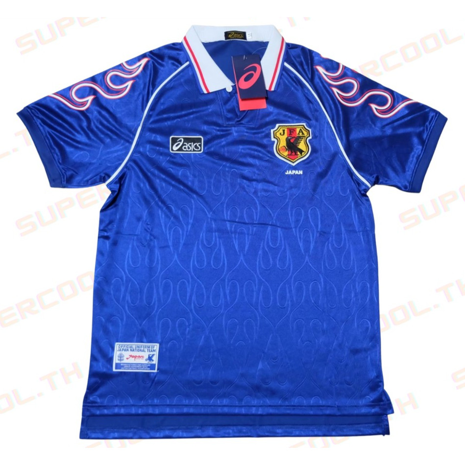เสื้อบอลญี่ปุ่นลายไฟ1998 เสื้อทีมชาติญี่ปุ่น Japan Home WC 1998 เสื้อบอลย้อนยุคญี่ปุ่น
