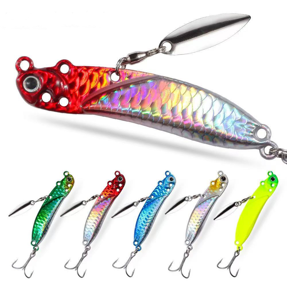 1pc 7g 10g 15g 20g โลหะ VIB ช้อน Spinner Lure VIB Lure เหยื่อ Jig เลื่อมตกปลา Wobbler Trolling Hard เหยื่อ Bass Tackle