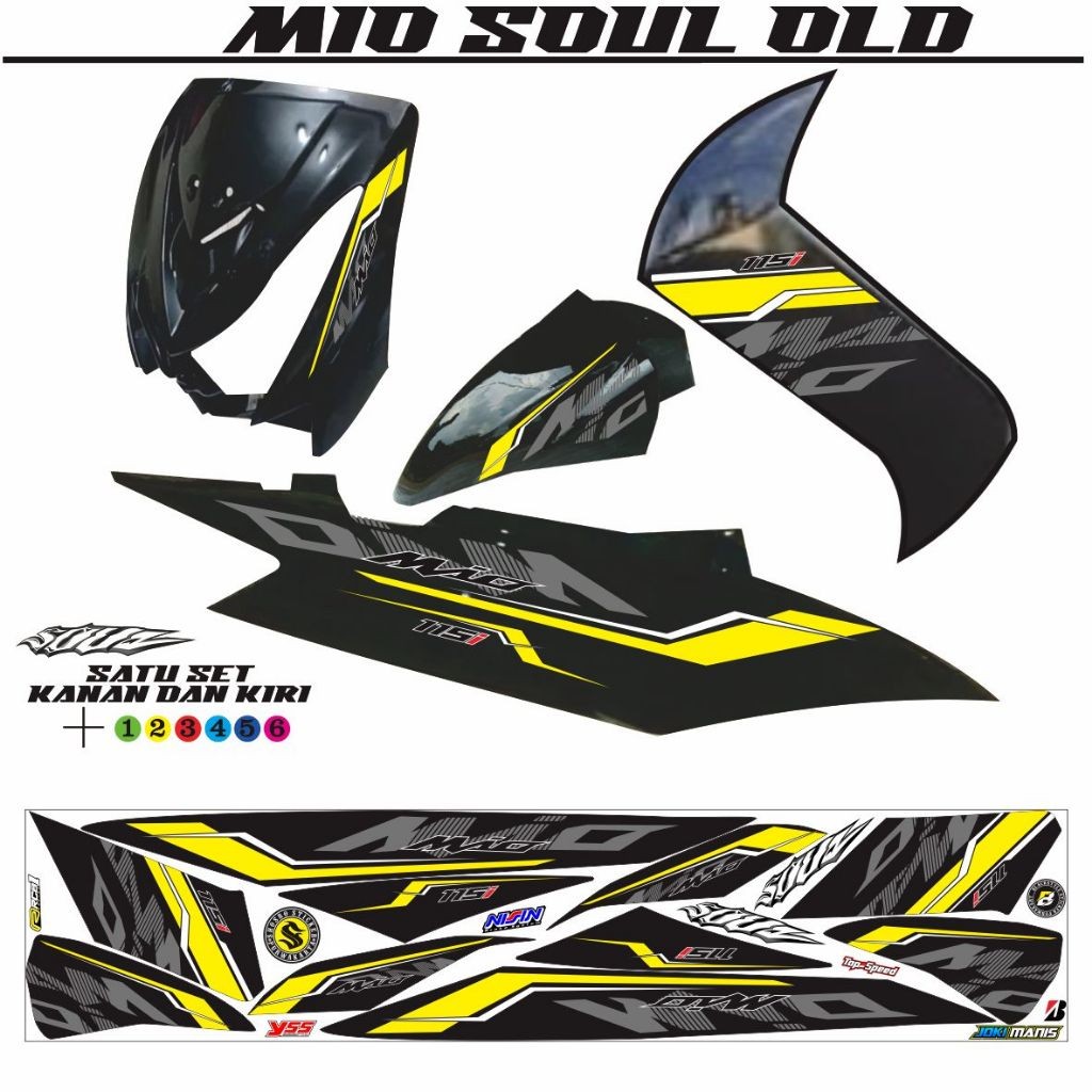 VARIATION OF OLD MIO SOUL STRIPING สติ๊กเกอร์ VARIATIONS OF MIO SOUL CARBON VARIATION STRIPING สติ๊ก