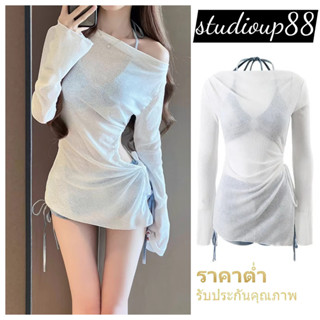 (ส่งจากไทย)เซตบิกินี่ 3 ชิ้น ชุดว่ายน้ำผู้หญิง บิกินี่เกาะอก…