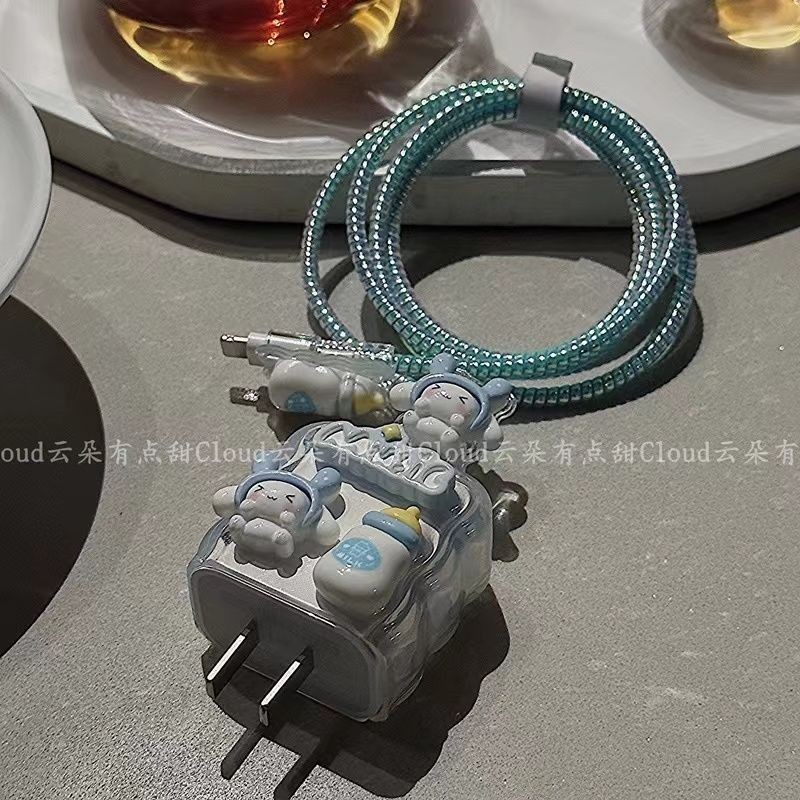 ฝาครอบเครื่องชาร์จลายการ์ตูน Cinnamoroll น่ารักสําหรับ VIVO V40 V29 5G 80W V807073L0a0 1M ตัวป้องกัน