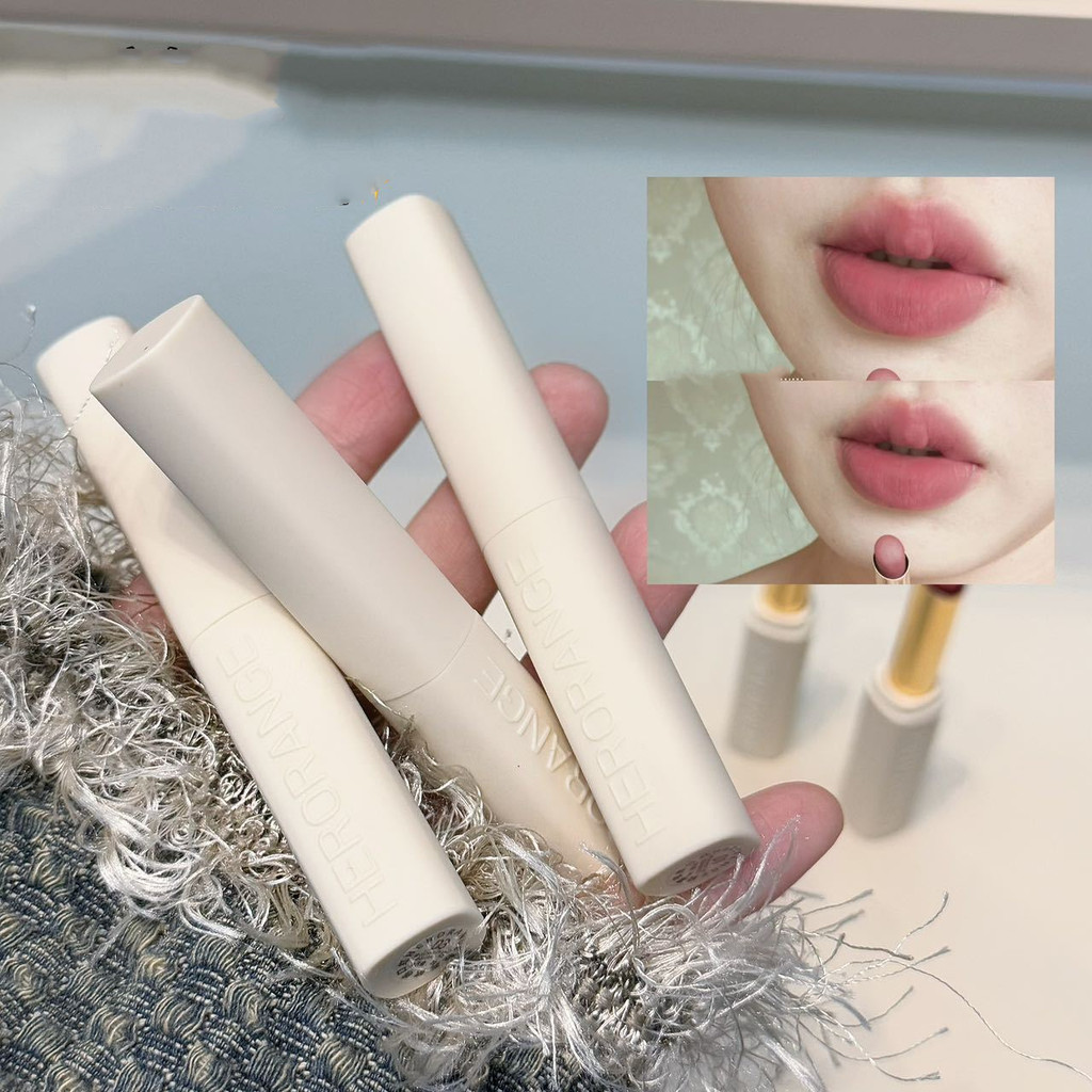 Herorange White Tube Lipstick ลิปสติกเนื้อแมทกันน้ําติดทนนาน