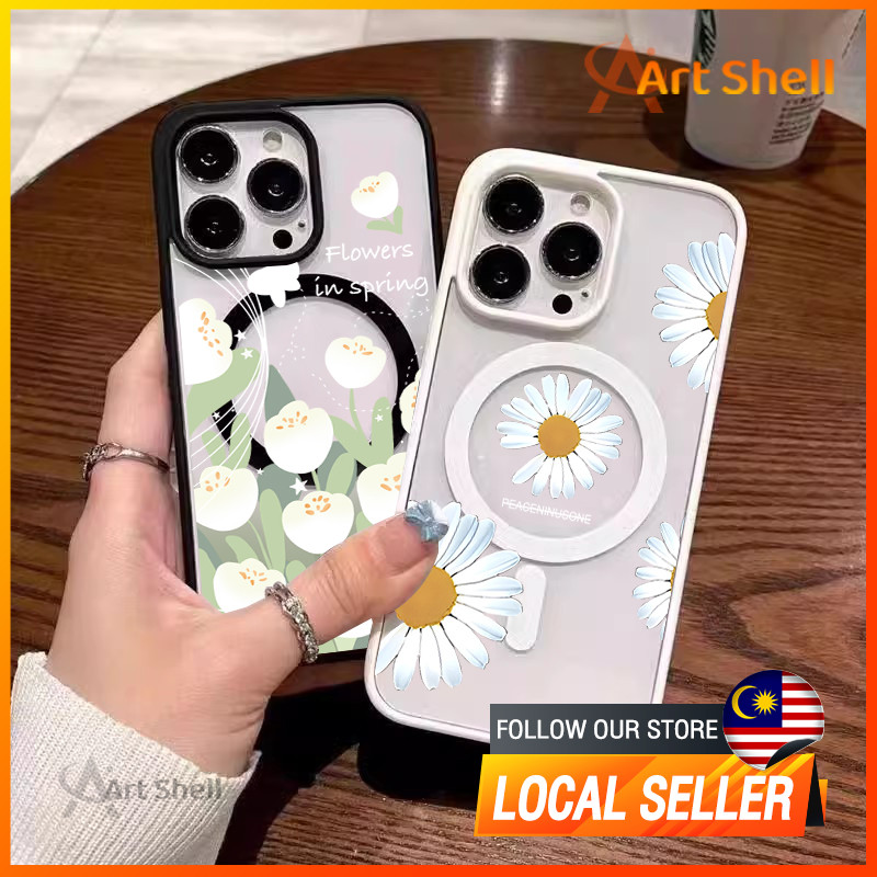 เข้ากันได้กับ iphone 16 Pro Max ดอกเบญจมาศที่สวยงาม 12 13 14 15 11 Pro Max Casing xr xs Max 7 8 Plus