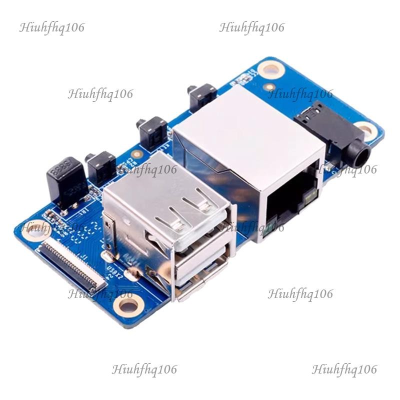 Hiuhfhq106For Orange Pi Zero 2 W บอร์ดขยายอินเทอร์เฟซ 100M พอร์ตเครือข่าย + USB 2.0 + Analog Audio และอินเทอร์เฟซวิดีโออุปกรณ์เสริม 1 ชุด