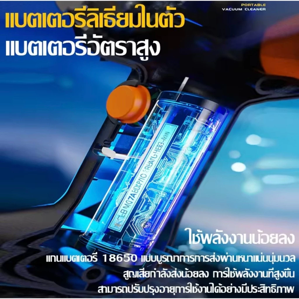 เครื่องดูดฝุ่นไร้สายพกพาในรถยนต์