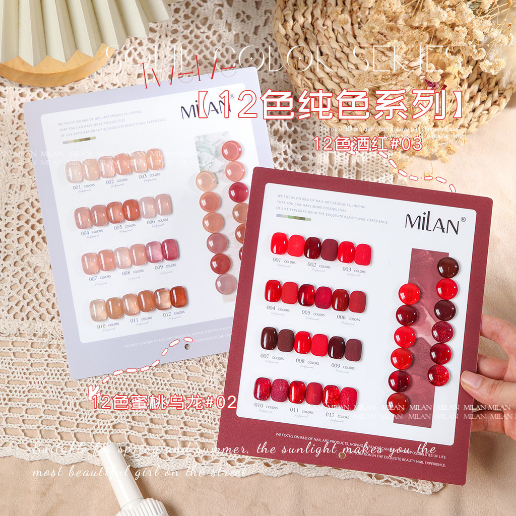 แถมชาร์จสี 12 สี สีเจลไซรัป ชมพูพีช สีพื้น แดง น้ำตาล 15ml สีสุขภาพดี milan  สีเจล ราคา ถูกที่สุด ดีลบีเคเค แกลเลอรีภาพที่ 2