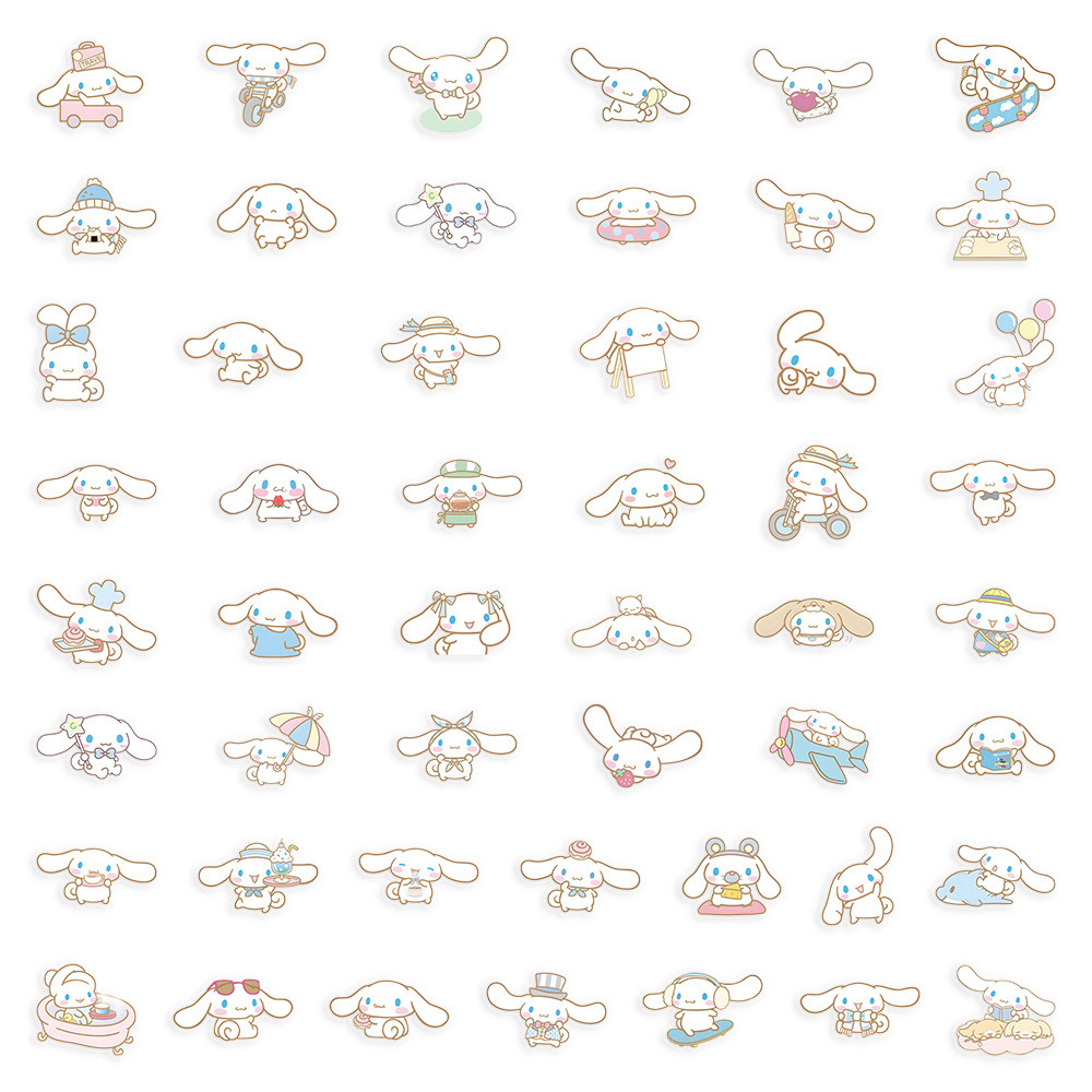 50 ชิ้น PET พลาสติก Cinnamoroll Sanrio การ์ตูนสติกเกอร์กันน้ํา - รูปที่ 2