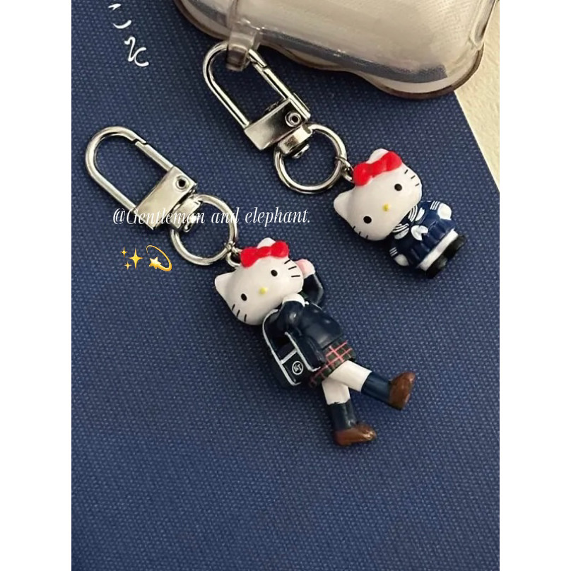 ญี่ปุ่นญี่ปุ่นเกาหลี ins น่ารัก hellokitty Hello Kitty ห่วงโซ่โทรศัพท์มือถือ Guben CCD เชือกเส้นเล็ก airpods หูฟังจี้